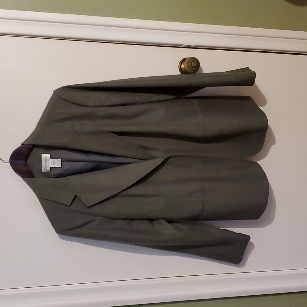 Moss Green 100% Wool Blazer